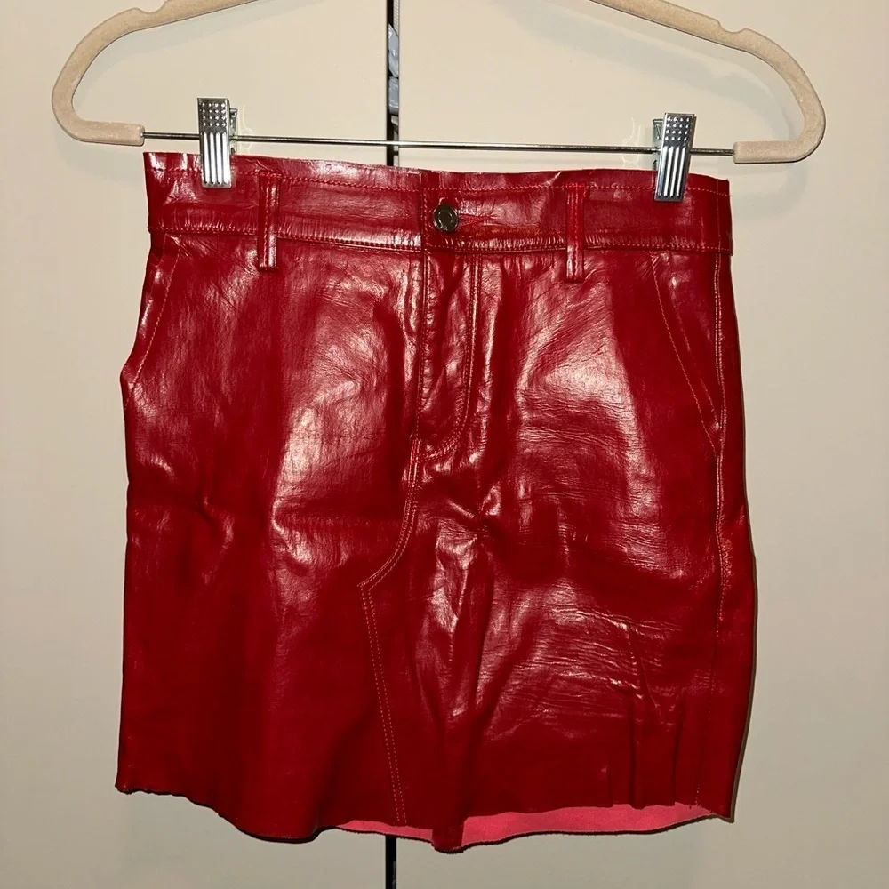 RTA Blood Red Patient Mini Skirt Size Size 0